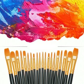 10 db-os fekete művészi ecsetkészlet – Akvarellhez, akril- és olajfestéshez 34010827