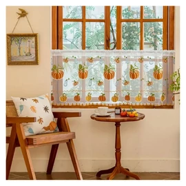 Tök mintás  hímzett, áttetsző függöny 172x55cm LF5238390-4