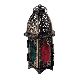 Vintage öntöttvas és ólomüveg gyertyatartó AP5514288-2