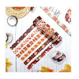 Őszi Mintás Dekorációs Ragasztószalag Szett – 12db, 3 m HN254917