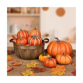 Őszi Dekorációs Készlet – 58 darabos, tökök és falevelek LB203729