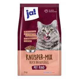 Ja! Knusper-Mix Száraz Macskaeledel Marhahússal, 2 kg 7972907