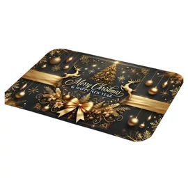 Karácsonyi lábtörlő fekete - arany 50 x 80 cm QY495696-2