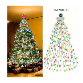 Karácsonyi LED háló fényfüzér – 2 m, 280 LED színes – CL380681-5