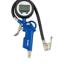 BLACK Digitális gumifújó pisztoly – 0–15 bar, LED háttérvilágítással 13158