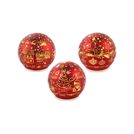 Karácsonyi üveggömb díszek – 3 darabos szett 80-21-57