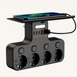 Többfunkciós elosztó 4× AC + 6× USB (3× Type-C gyorstöltés) EH3929533