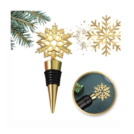 Borosüveg dugó – Arany hópehely motívummal AB05