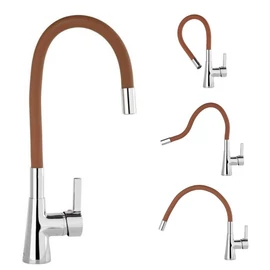 Flexibilis mosogatócsaptelep — barna/króm, karhossz 50 cm TO-75712