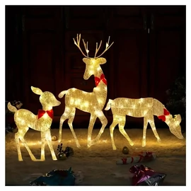 LED világító szarvas dekoráció, 3 részes  –   XY2965116