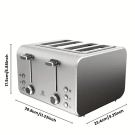 1600W 4-Szeletes Rozsdamentes Acél Kenyérpirító KP4779216