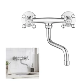 Fali, kétkaros króm mosogatócsap – mozgatható kifolyóval ADG_BKI_080D