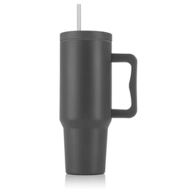GOURMETMAXX Thermo bögre fedéllel és szívószállal 1,2 liter szürke DS15042-L