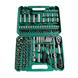 Dugókulcs és bitfej készlet racsnis hajtókarral – 108 részes szerszámkészlet DKK-RH108