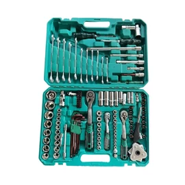 Dugókulcs és villáskulcs készlet racsnis hajtókarral – 121 részes szerszámkészlet DKK-RH121