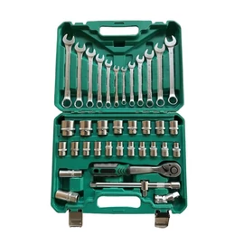 Dugókulcs és villáskulcs készlet racsnis hajtókarral – 37 részes szerszámkészlet DKK-RH37