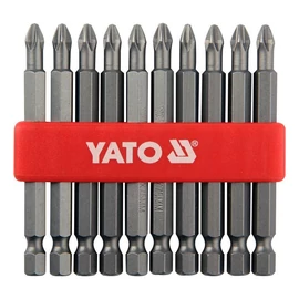 10 db-os Csavarhúzó bit készlet PH2 × 75 mm YT-0480