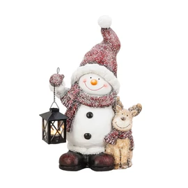 Hóember rénszarvassal és lámpással 5922