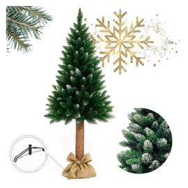 Műfenyő valódi fenyőtörzsön, havas hatású, 180 cm – CHO09