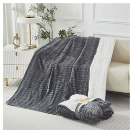 Violet 2 rétegű ágytakaró/pléd 150x200 cm - Sötétszürke ZU150200-6