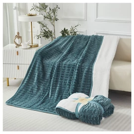 Violet 2 rétegű ágytakaró/pléd 230x200 cm - Kékeszöld ZU230200