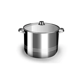 Perfect Home Rozsdamentes Acél Fazék (22 cm) – 7 Literes, Üvegfedővel 10339
