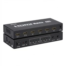 HDMI Matrix 4x2 – Professzionális 4K UHD Multimédia Elosztó és Kapcsoló M4X2