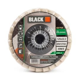 Black polírozó lamellás filc korong 125mm 42705