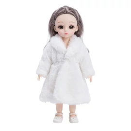 Elegáns baba figura fehér ruhában EBF2
