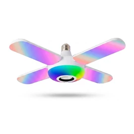 Összecsukható 4 ágú színváltós LED lámpa bluetooth hangszóróval