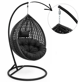 Cocoon függőfotel fekete párnákkal KR41