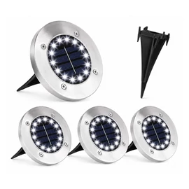 Disk Lights 4 db-os napelemes földbe süllyeszthető LED lámpa DL4