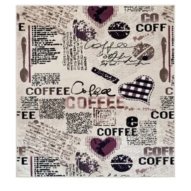 Konyhai Csúszásgátlós Szőnyeg – 60x180 cm, Modern Coffee Szív Dizájn 6002048