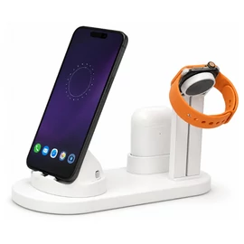 Multifunkciós töltőállomás telefonhoz, okosórához és fülhallgatóhoz MFCS1