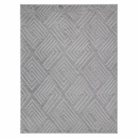 Modern világosszürke geometrikus szőnyeg 66x110 cm DELUX-7-66X110