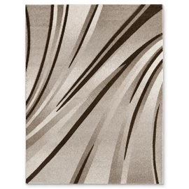 Bézs-barna íves mintás modern szőnyeg 150 x 230 cm BPC-1