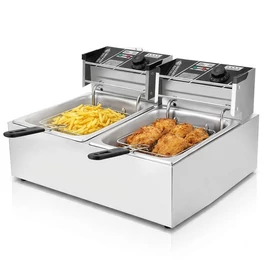 12 literes elektromos fritőz,olajsütő - 2*2500W holm0818