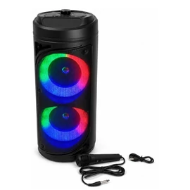 Hordozható Bluetooth hangfal RGB LED világítással, mikrofonnal ZQS2601