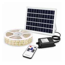 Napelemes kültéri LED fénycsík távirányítóval 10M T2-10M