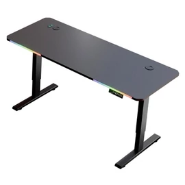 Elektromosan állítható gamer asztal RGB világítással – 140×60 cm holm8810
