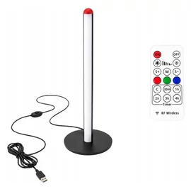 RGB LED állólámpa távirányítóval, 50 cm, 7 szín, fekete – 12424_50