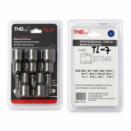THOLux mágneses hatlapfejű dugókulcs-adapter készlet, 5 részes TL-7