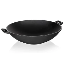 EXCELLENT öntöttvas wok serpenyő, 36,5 cm – fekete 287606