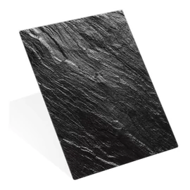Edzett üveg vágódeszka – fekete márványmintával, 40 × 30 cm 259502