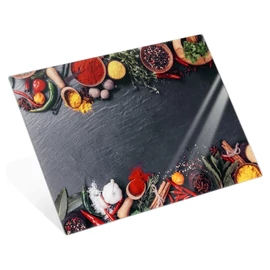 Edzett üveg vágódeszka fűszermintával – 40 × 30 cm 259504