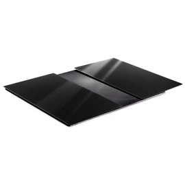 Kétrészes üveg vágódeszka és tűzhelyfedő szett – fekete, 60 × 52 cm 259506