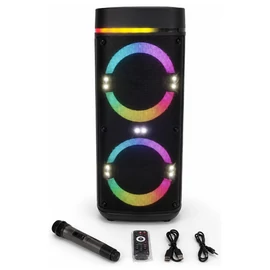 Hordozható Bluetooth hangszóró dupla 8" hangszóróval és mikrofonnal CS-8818