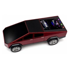 Cybertruck formájú Bluetooth hangszóró LED-kijelzővel – bordó WS-580
