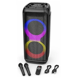 Sing-E hordozható Bluetooth party hangszóró dupla 8" hangszóróval ZQS8288