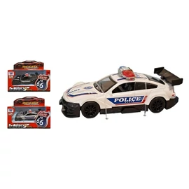 Sportos rendőrautó  fémből 11cm 444375